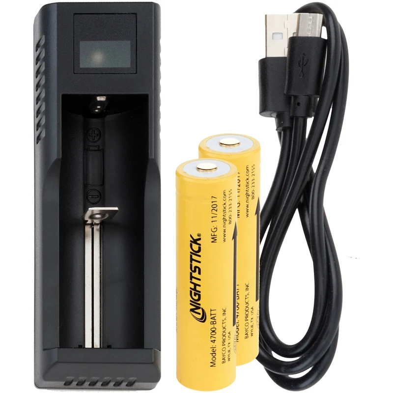 Cargador Nightstick Dual 18650 recargables Lithium-Ion Kit