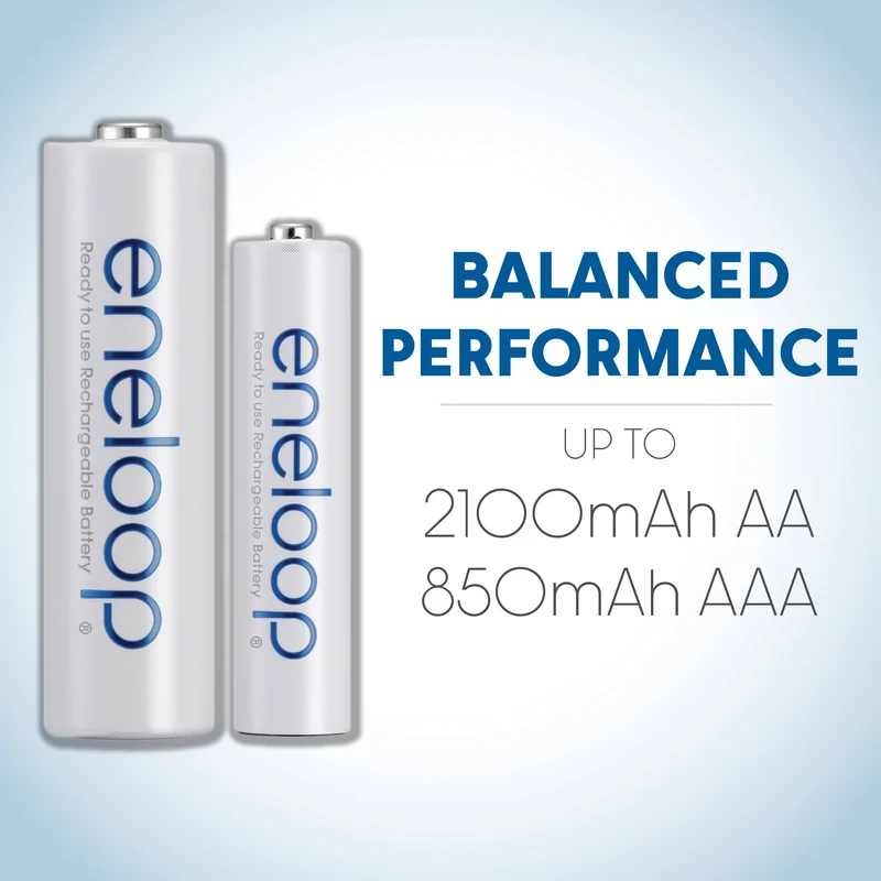 Cargador Panasonic Four Position eneloop Mobile Boost Kit con (AAA, 4-Pack)
