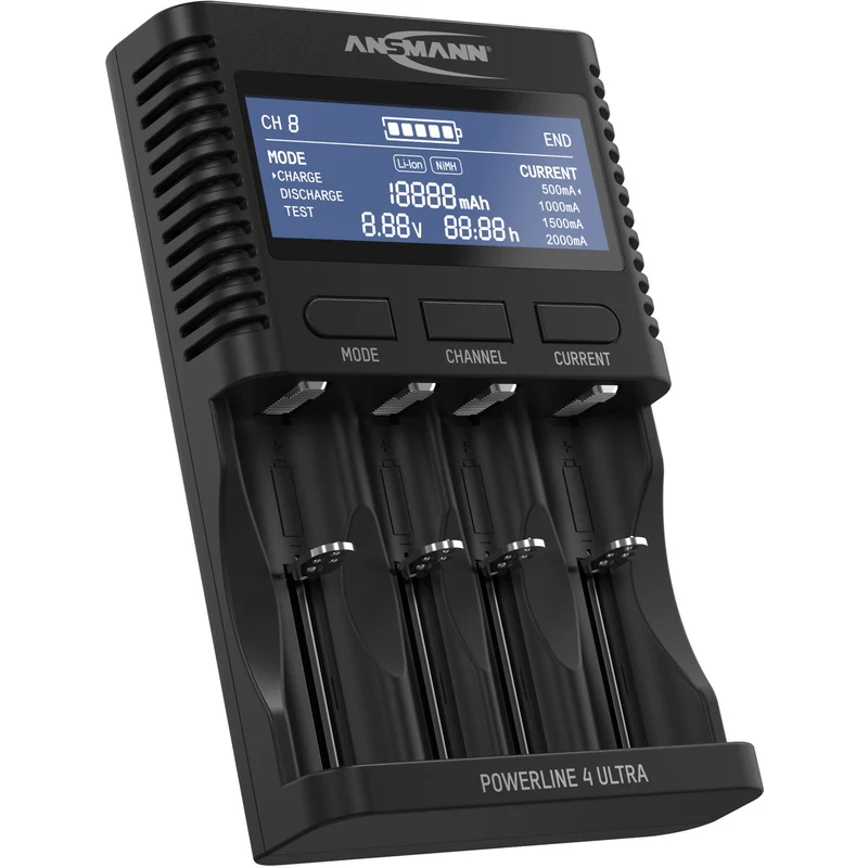Cargador Ansmann Powerline 4 Ultra para NiMH & Lithium Cells