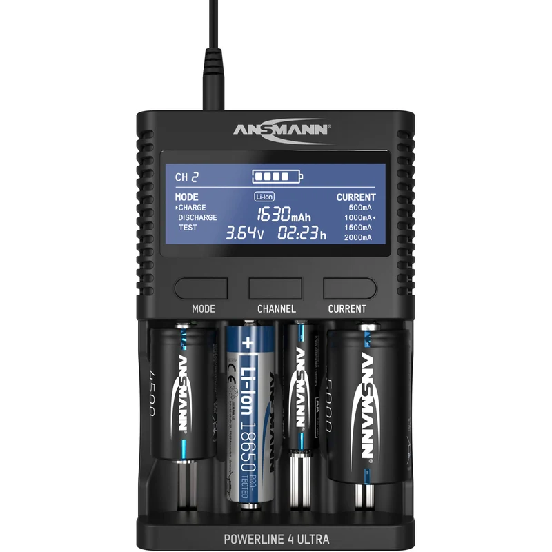 Cargador Ansmann Powerline 4 Ultra para NiMH & Lithium Cells