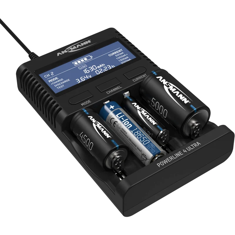 Cargador Ansmann Powerline 4 Ultra para NiMH & Lithium Cells