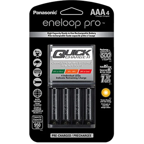 Cargador Panasonic eneloop pro recargables Ni-MH con (4 AAA )