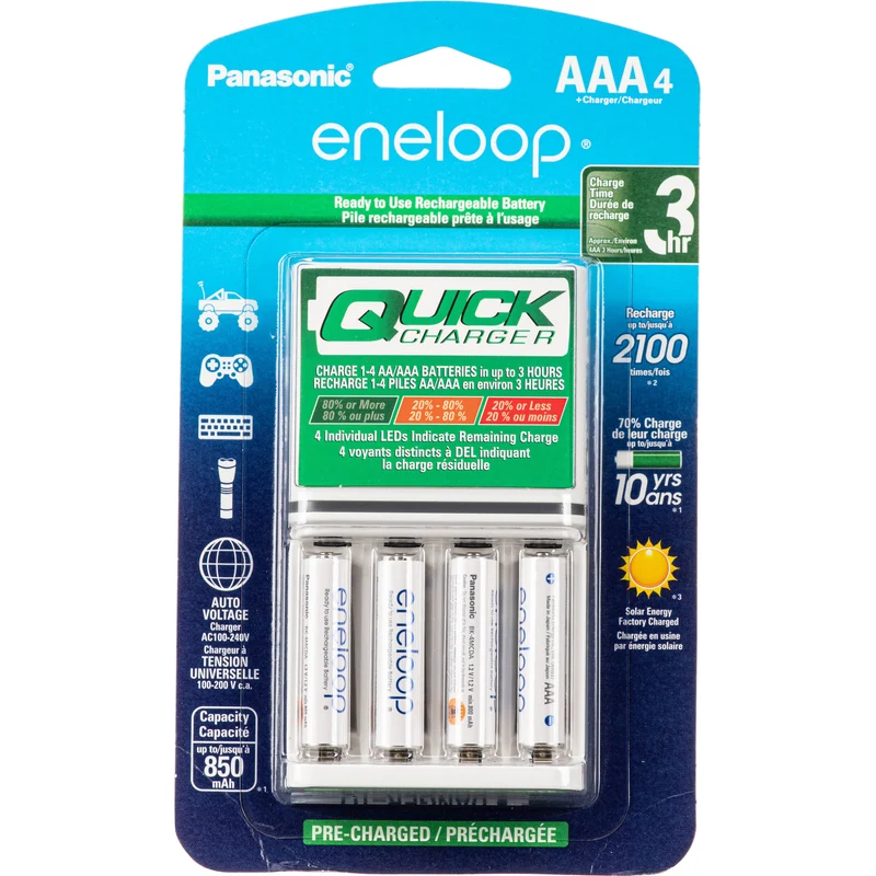 Cargador Panasonic eneloop recargables Ni-MH con (4 AAA )