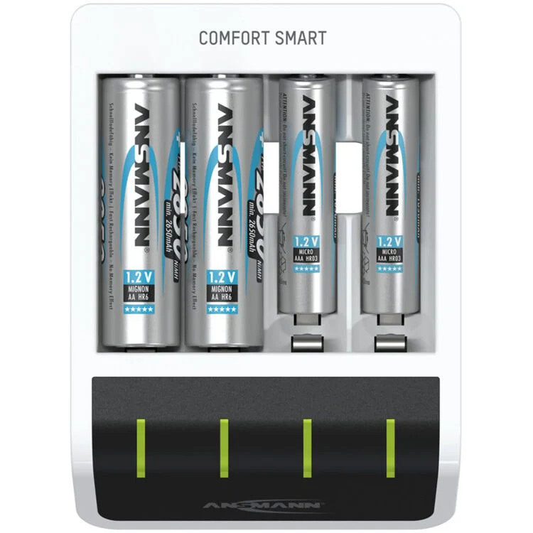 Cargador Ansmann Comfort Smart Fast con USB Input