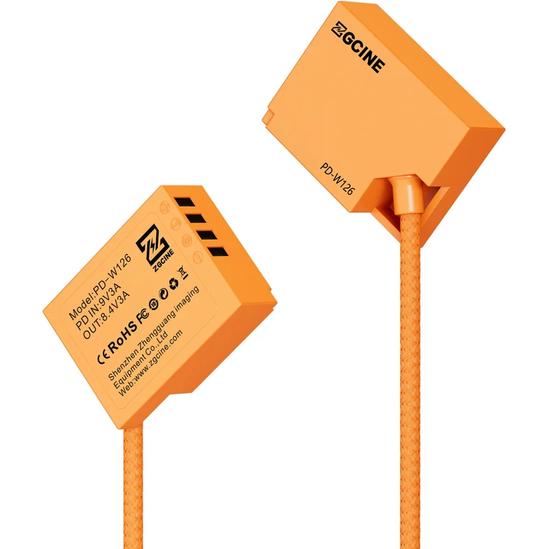 Adaptador de Corriente ZGCINE PD-W126 USB-C to NP-W126 Braided Dummy Cable (23.6")