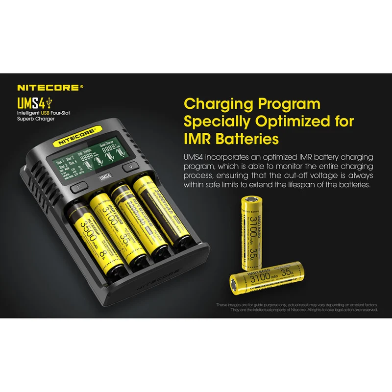 Cargador Nitecore UMS4 Intelligent USB Four-Slot Superb