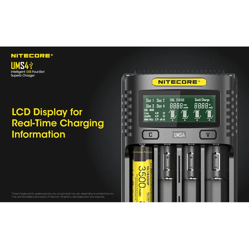 Cargador Nitecore UMS4 Intelligent USB Four-Slot Superb