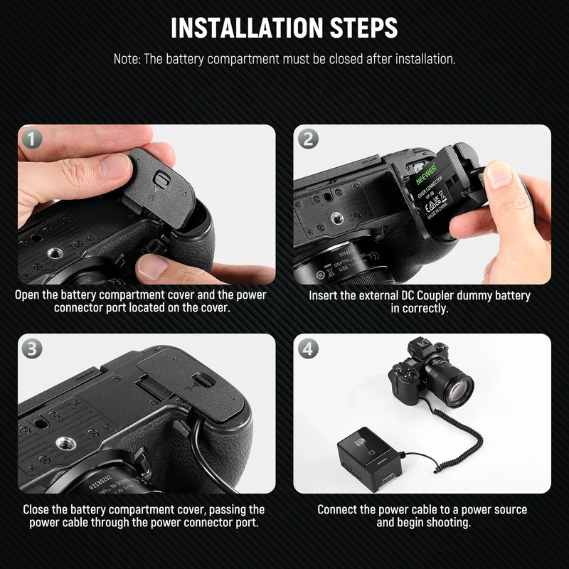 Adaptador de Corriente Neewer VP-EP5B to D Tap EN-EL15 Dummy