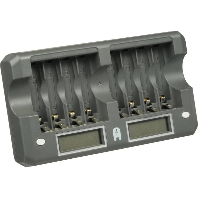 Cargador Watson 8 bahías rápido para AA / AAA NiMH o NiCd recargables