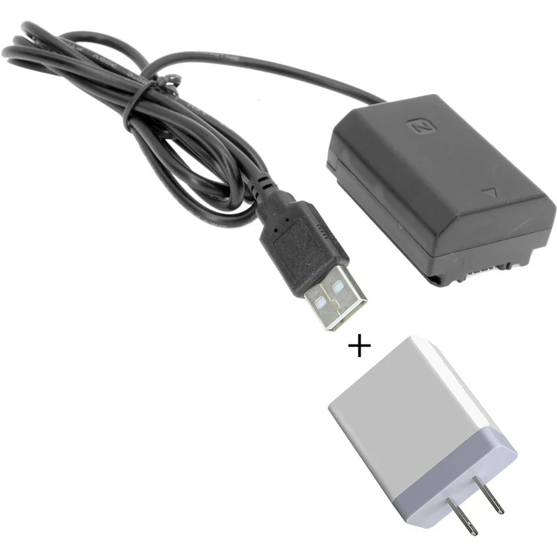 Adaptador de Corriente GyroVu USB to Sony NP-FZ100 Dummy Intelligent Cable con 3.1A Power Supply (40")