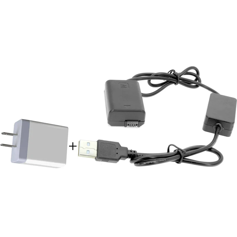 Adaptador de Corriente GyroVu USB to Sony NP-FW50 Dummy Intelligent Cable con 3.1A Power Supply (40")