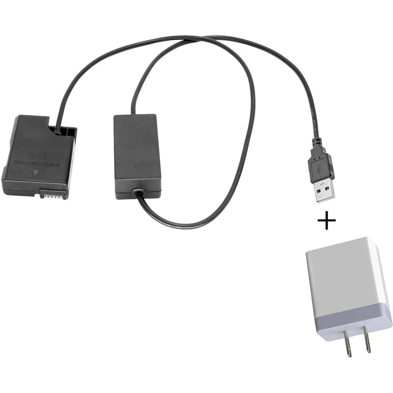 Adaptador de Corriente GyroVu USB to Nikon EN-EL14 Dummy Intelligent Cable con 3.1A Power Supply (40")