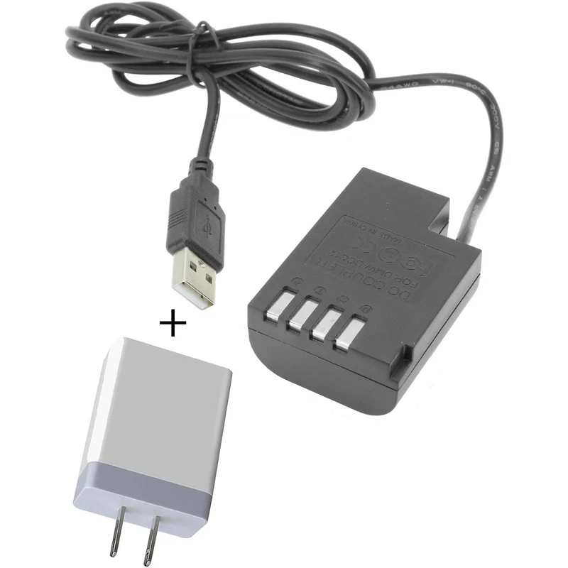 Adaptador de Corriente GyroVu USB to Panasonic DMW-BLF19 Dummy Intelligent Cable con 3.1A Power Supply (40")