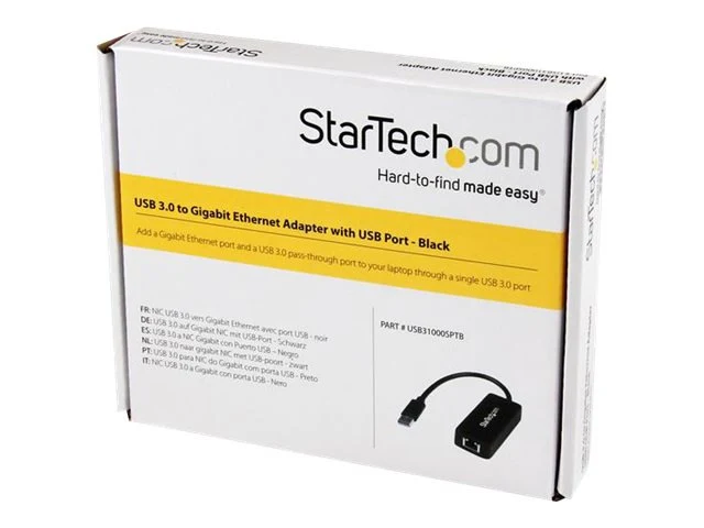 Adaptador WiFi Red StarTech.com StarTech USB 3.0 to Gigabit Ethernet NIC Network Adapter w/USB Port