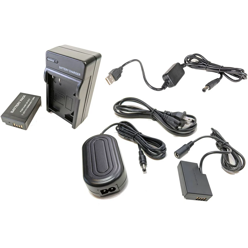Adaptador de Corriente Bescor DRE18 ,, Coupler, & 5V USB Adapter Kit para Select Canon Digital Cameras
