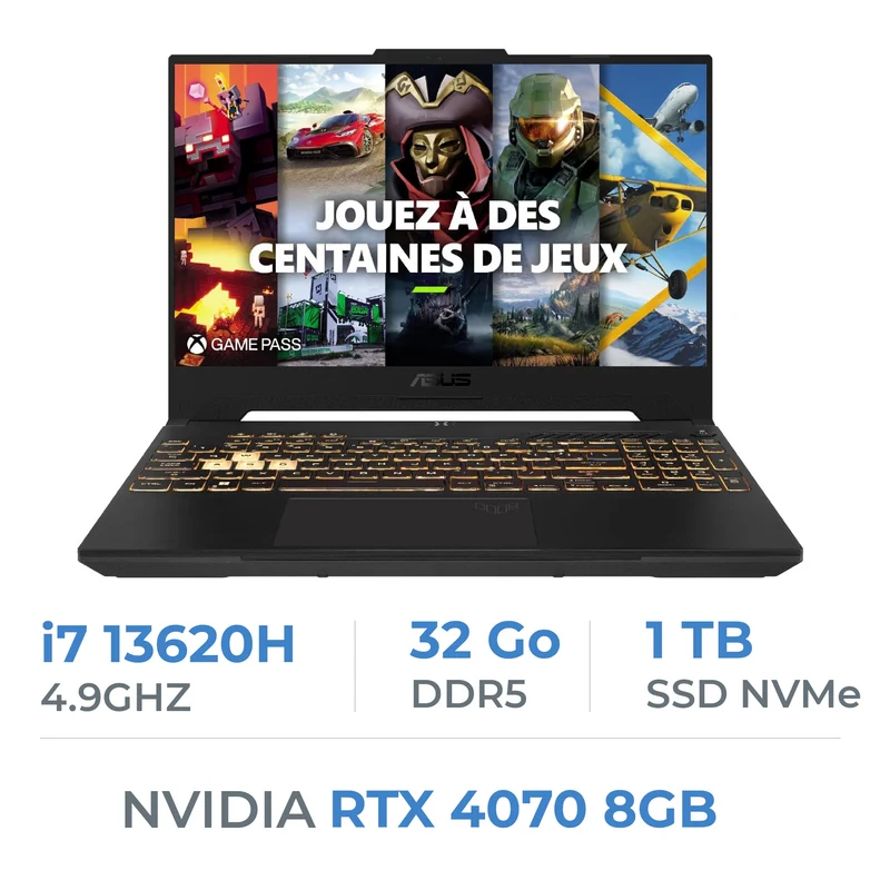 ASUS TUF Gaming TUF707VI Intel Core i7 13620H/32GB/1TB SSD/RTX4070 8GB/17.3'' 144Hz