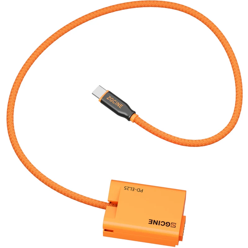 Adaptador de Corriente ZGCINE USB-C to EN-EL25 Braided Dummy Cable