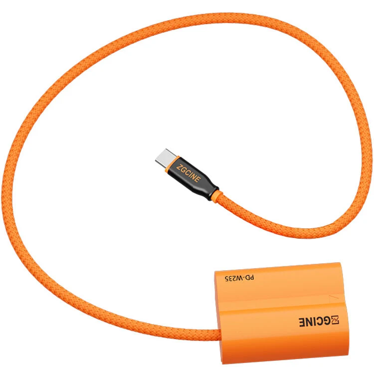 Adaptador de Corriente ZGCINE USB-C to NP-W235 Braided Dummy Cable (23.6")