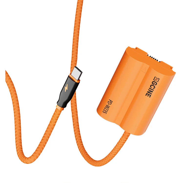 Adaptador de Corriente ZGCINE USB-C to NP-W235 Braided Dummy Cable (23.6")