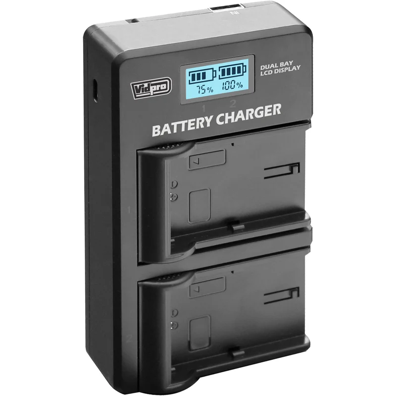 Cargador Vidpro VDL-57 4.2V Dual Bay LCD