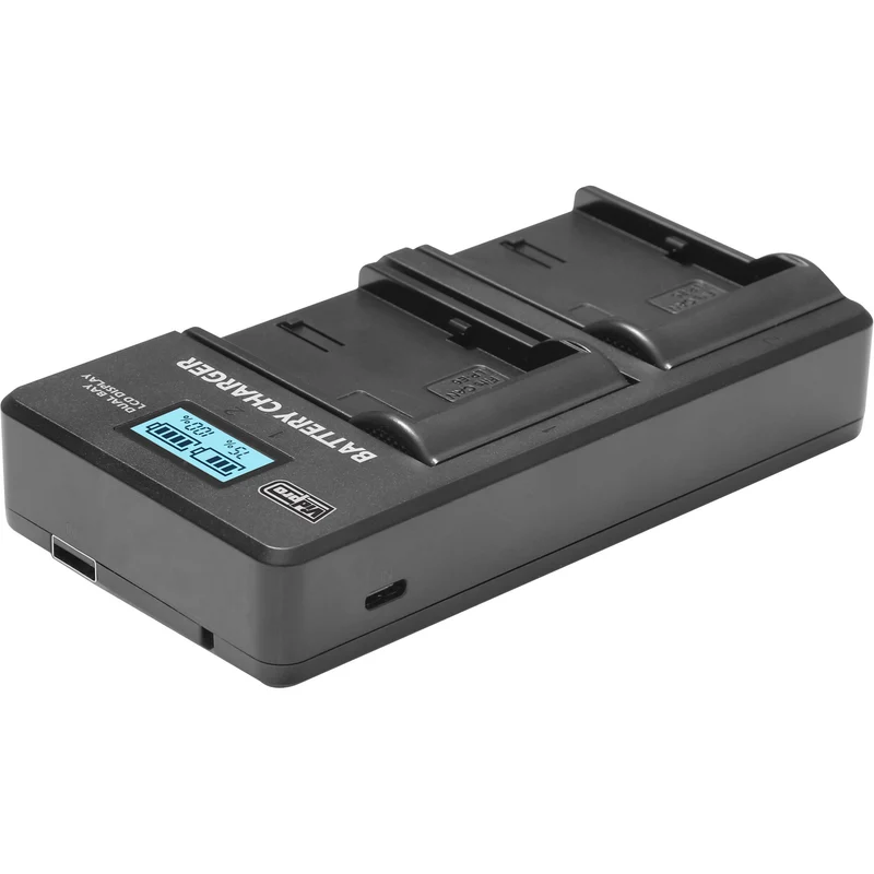 Cargador Vidpro VDL-60 4.2V Dual Bay LCD