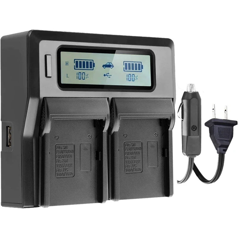 Cargador Vidpro Dual-Bay con LCD para Select Nikon Camera