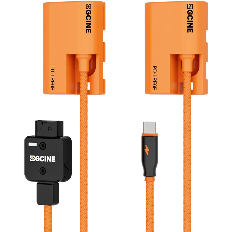 Adaptador de Corriente ZGCINE PD-LPE6P USB-C to LP-E6P Braided Dummy Cable (23.6")