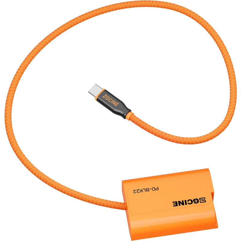 Adaptador de Corriente ZGCINE PD-BLK22 USB-C to DMW-BLK22 Braided Dummy Cable (23.6")
