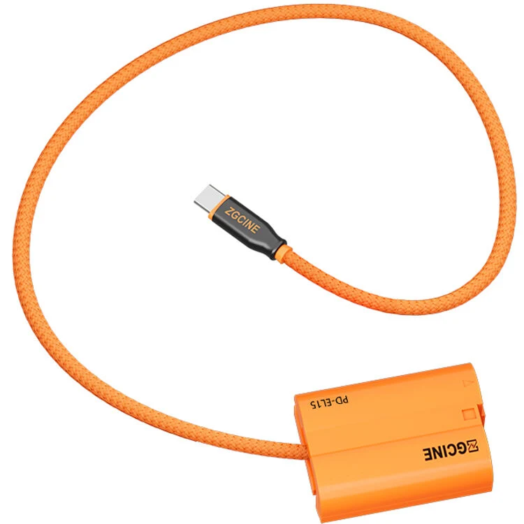 Adaptador de Corriente ZGCINE USB-C to EN-EL15C Braided Dummy Cable (23.6")