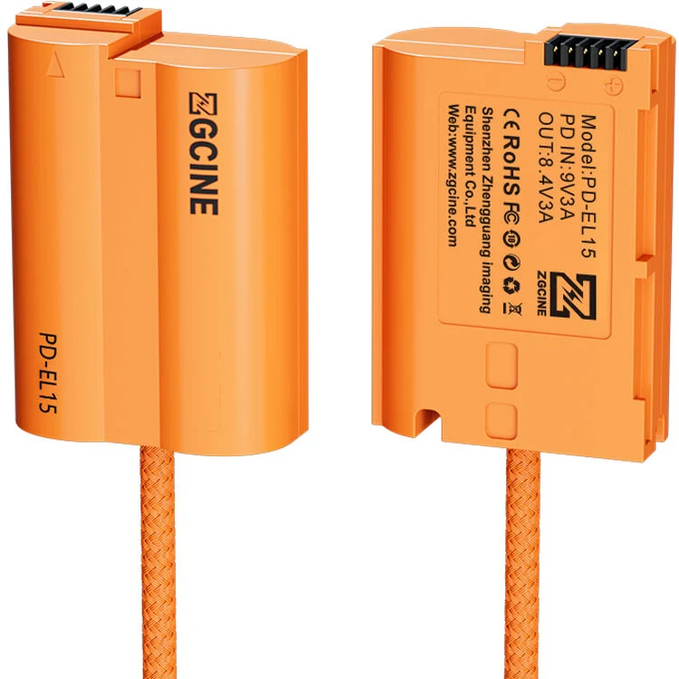 Adaptador de Corriente ZGCINE USB-C to EN-EL15C Braided Dummy Cable (23.6")