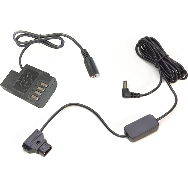 Adaptador de Corriente Bescor DMWBLF19 Coupler to D-Tap Adapter Kit para Select Panasonic Lumix Mirrorless Cameras