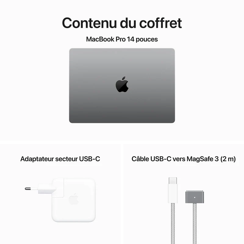 Apple MacBook Pro M3 14″ Gris sidéral 8Go/512 Go