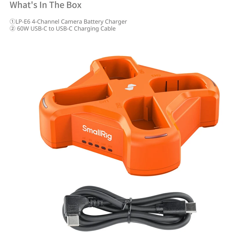 Cargador SmallRig LP-E6NH 4-Channel Camera
