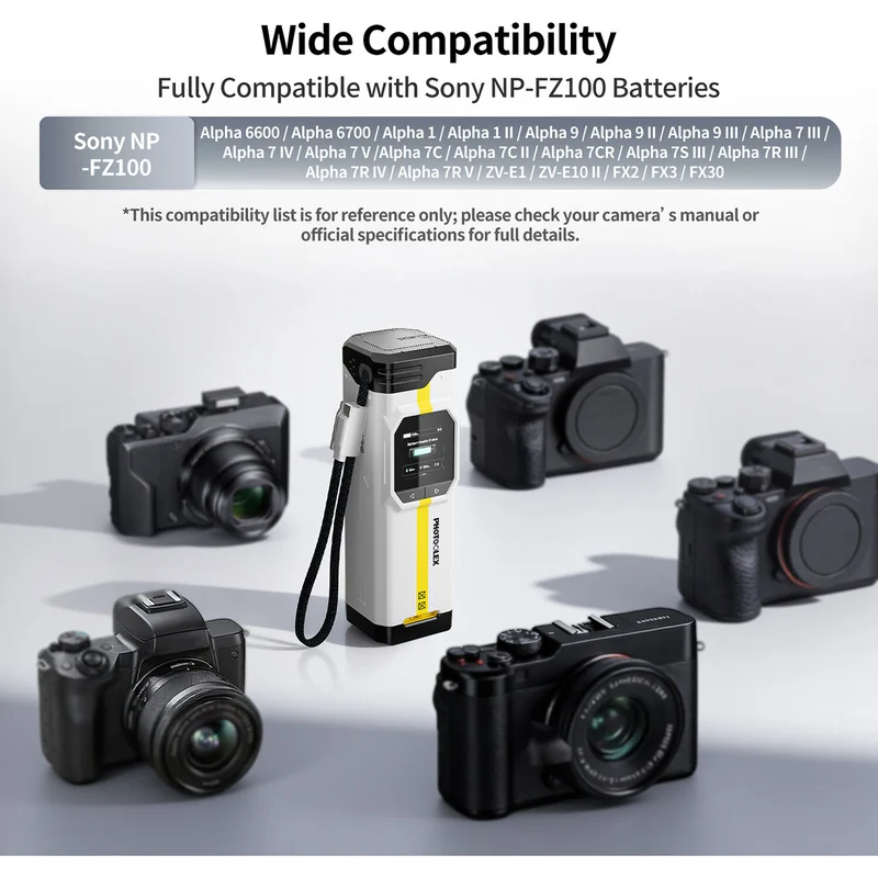 Cargador PHOTOOLEX BB Pro Portable para Sony NP-FZ100