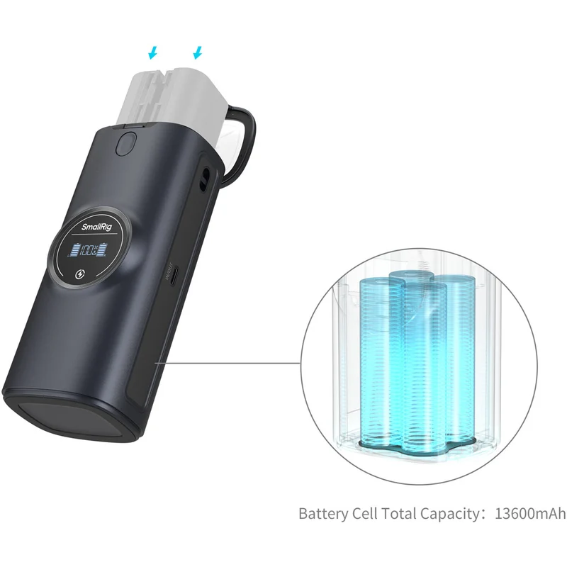 Cargador SmallRig LP-E6P/LP-E6NH Power Bank 2 bahías Case