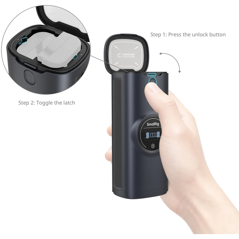 Cargador SmallRig LP-E6P/LP-E6NH Power Bank 2 bahías Case