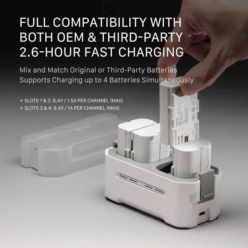 Cargador Tilta Portable Charging Station para LP-E6 (Off-White)