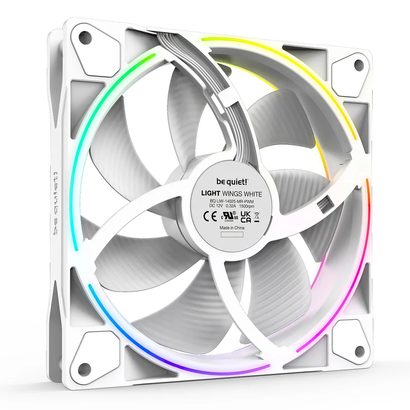 be quiet! Light Wings 140 mm PWM High Speed ARGB Triple Pack (blanc)
