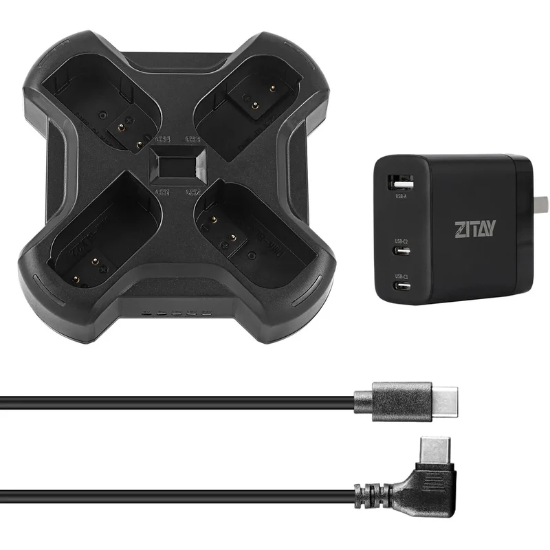 Cargador ZITAY DMW-BLK22 Fast 4-Channel Kit