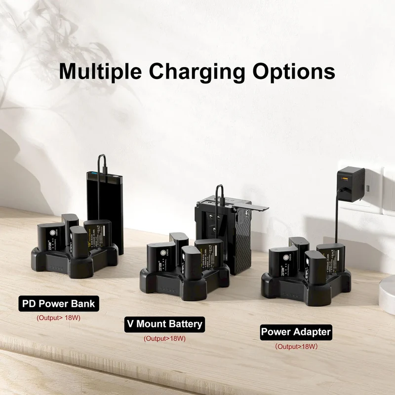 Cargador ZITAY DMW-BLK22 Fast 4-Channel Kit