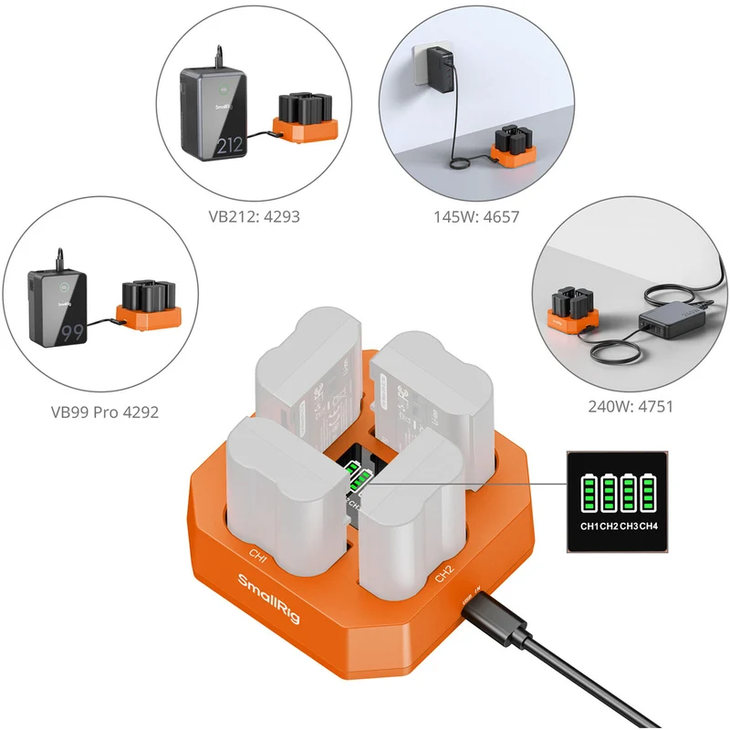 Cargador SmallRig EN-EL15C Four-Channel