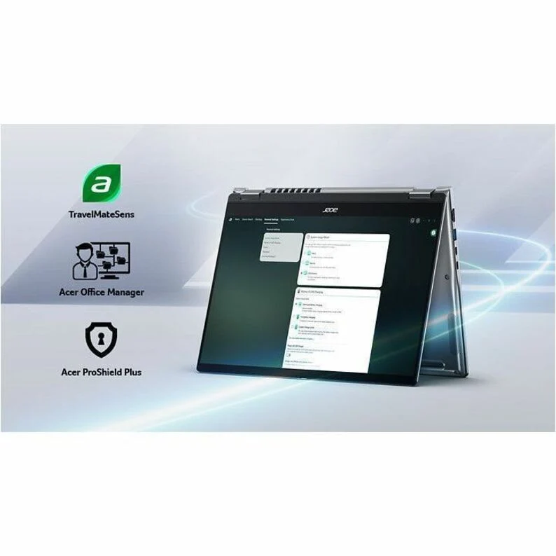 Laptop Acer TravelMate P4 Spin 14 AI TMP414RN-56 TMP414RN-56-578M 14" Touchscreen Convertible Copilot+ PC 2 in 1 Notebook, Intel Core Ultra 5 325 8 Núcleos, 16GB, 512 GB SSD, Táctil