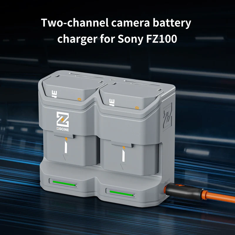 Cargador ZGCINE PC2-FZ100 Travel Charging Case para NP-FZ100 (Gray)