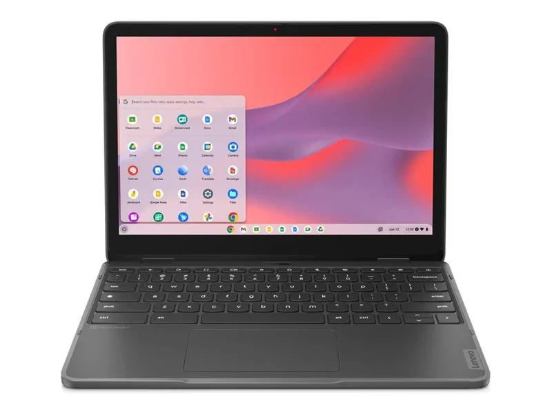 Laptop Lenovo 500e Yoga Chromebook Gen 4 12.2", Intel N100 4 Núcleos, 4GB DDR5, 32 GB eMMC, Táctil