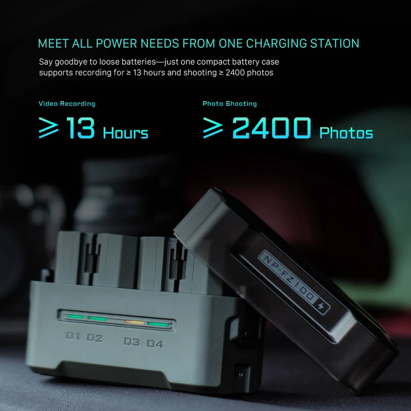 Cargador Tilta Portable Charging Station para NP-FZ100 (Off-White)