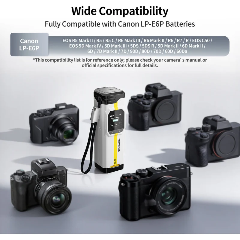 Cargador PHOTOOLEX BB Pro Portable para Canon LP-E6P