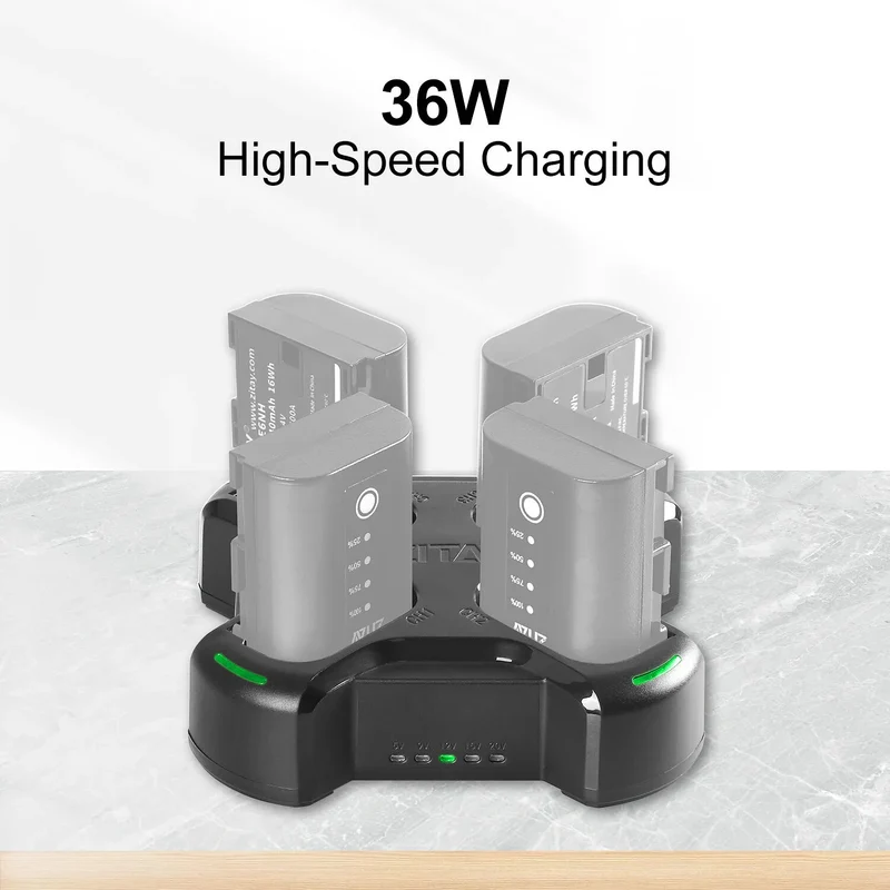 Cargador ZITAY LP-E6NH Fast 4-Channel