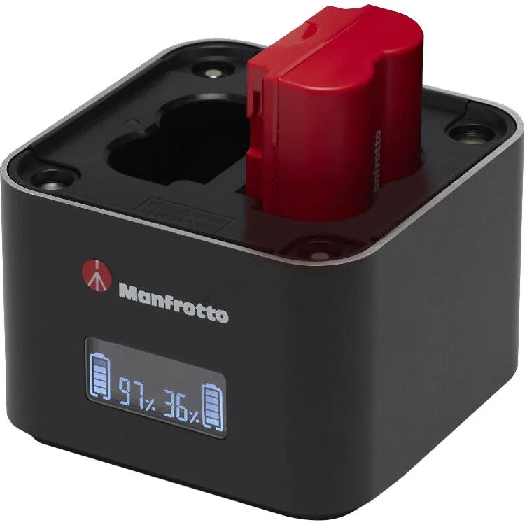 Cargador Manfrotto ProCUBE 3 Professional Twin para Select FUJIFILM