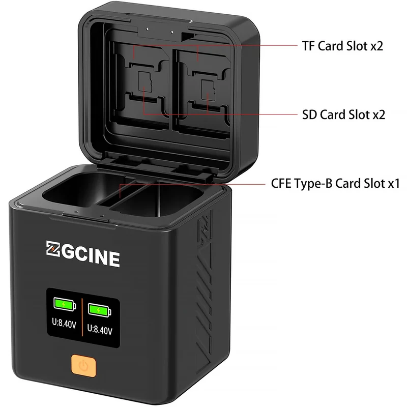 Cargador ZGCINE Fast Dual para Canon LP-E6/E6N/E6NH/E6P