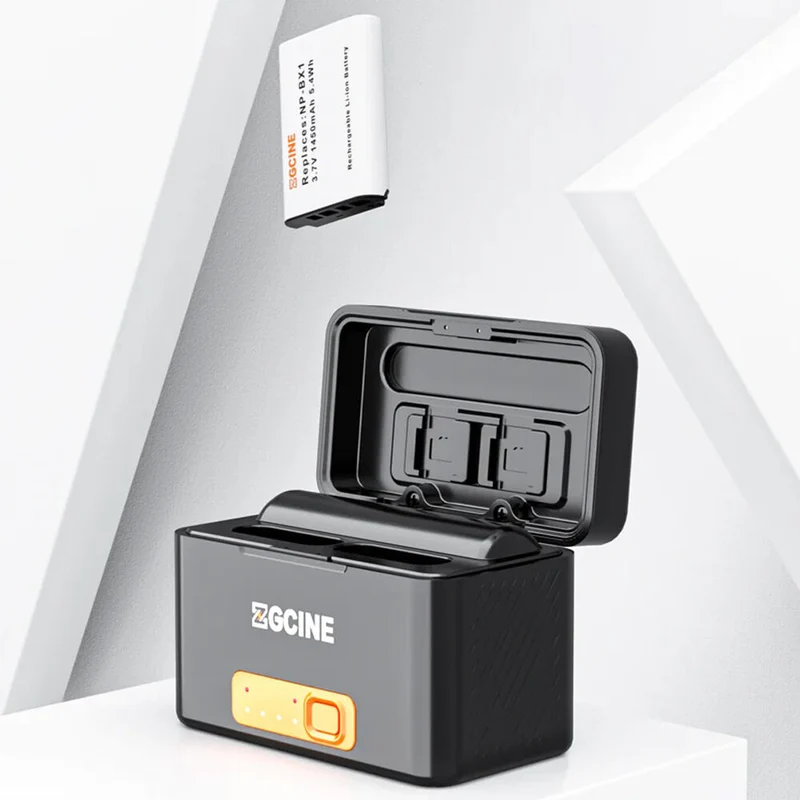 Cargador ZGCINE Charging Case para Sony NP-BX1 con 2-Charging Slots
